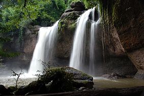 Haeo Suwat waterfall in khao yai national park, nakkhon rachassima, Thailand