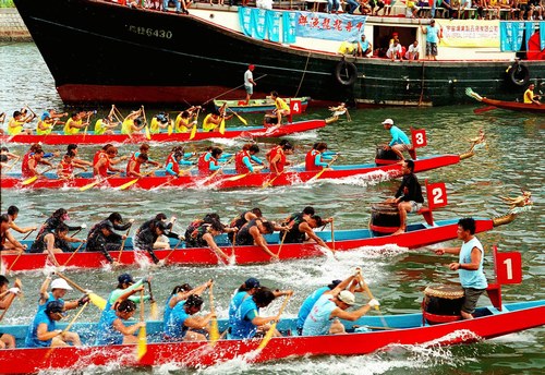 Phimai Thai boat race festival in Nakhon ratchassima province